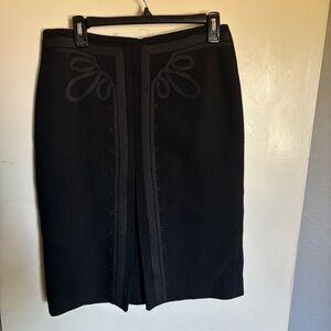 Charles Chang -Lima  size 10 wool blend W30" XL24" Elegant Black Skirt